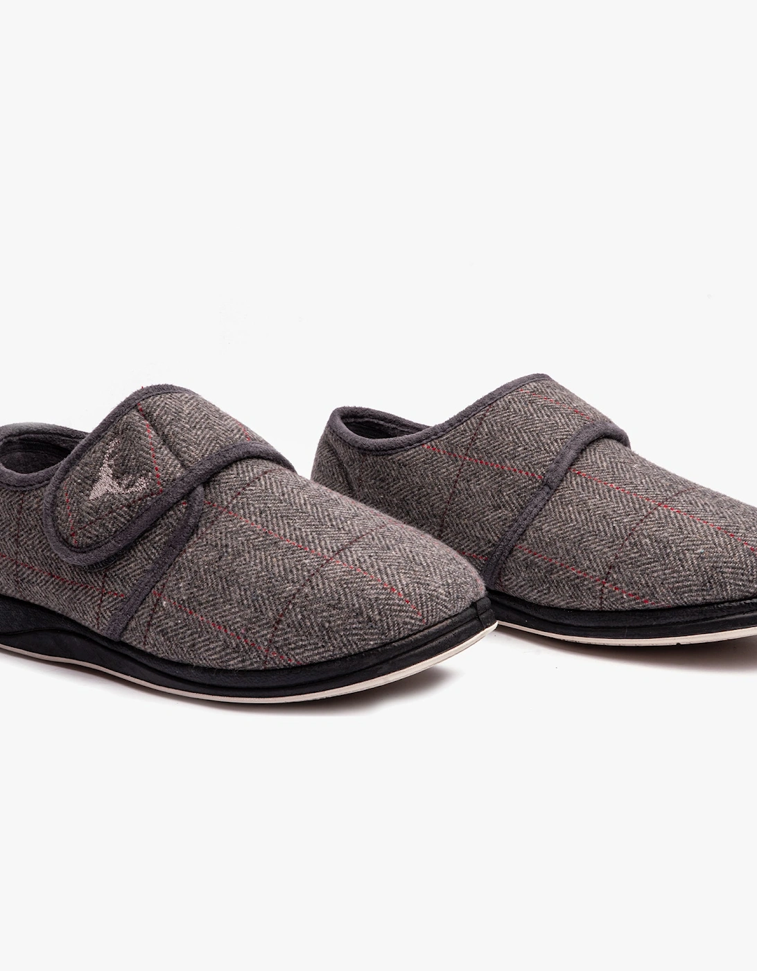 CHARLES Mens (G Fit) Slippers Grey Combi