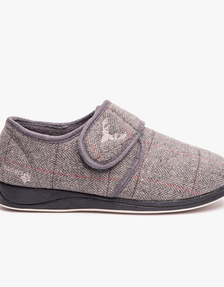 CHARLES Mens (G Fit) Slippers Grey Combi