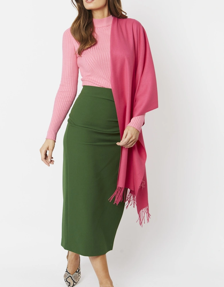 Pink Cashmere Blend Scarf