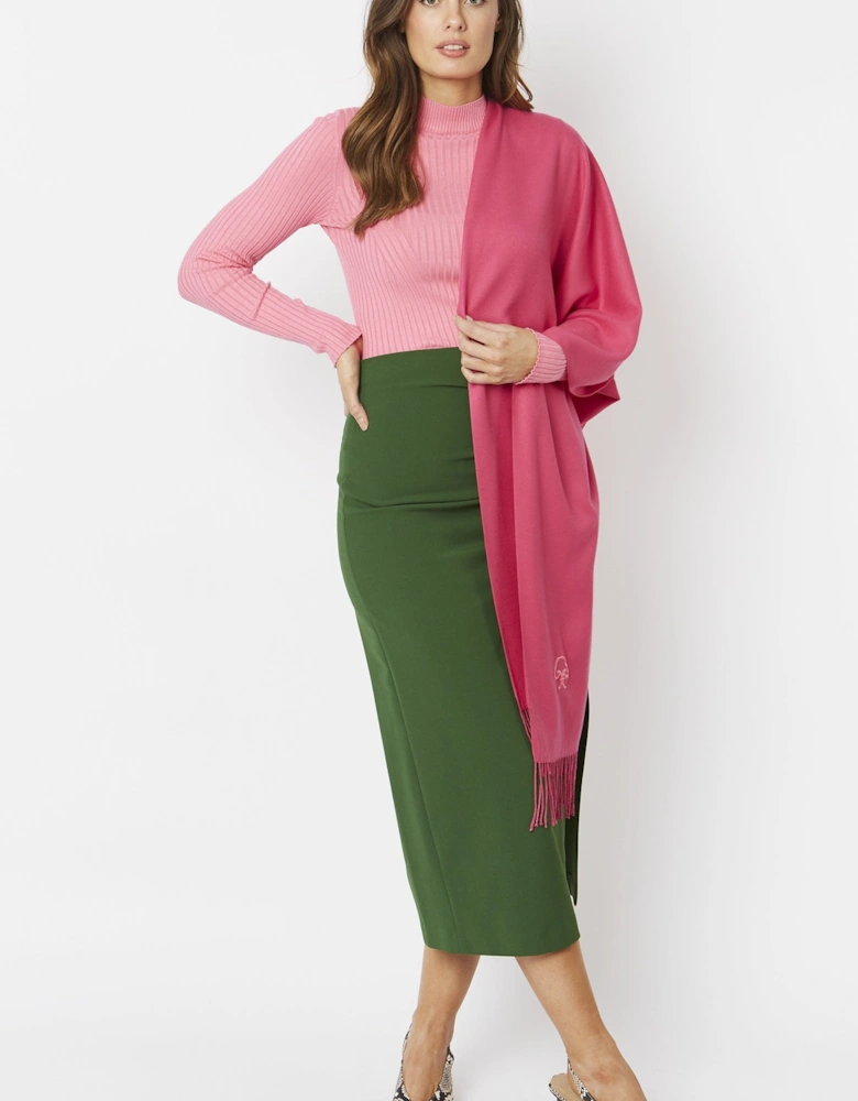 Pink Cashmere Blend Scarf