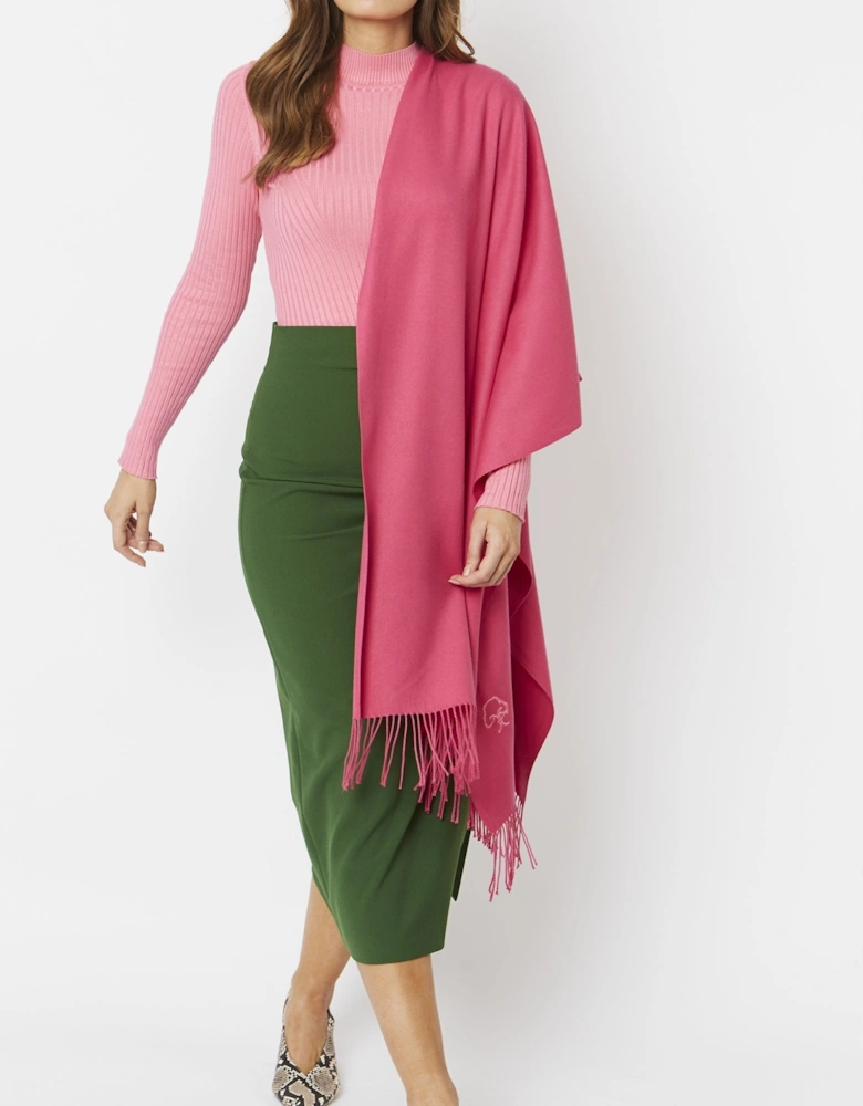 Pink Cashmere Blend Scarf