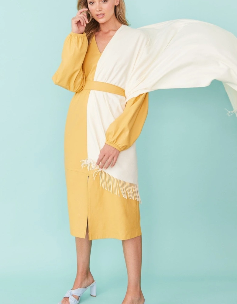 Cream Cashmere Blend Scarf