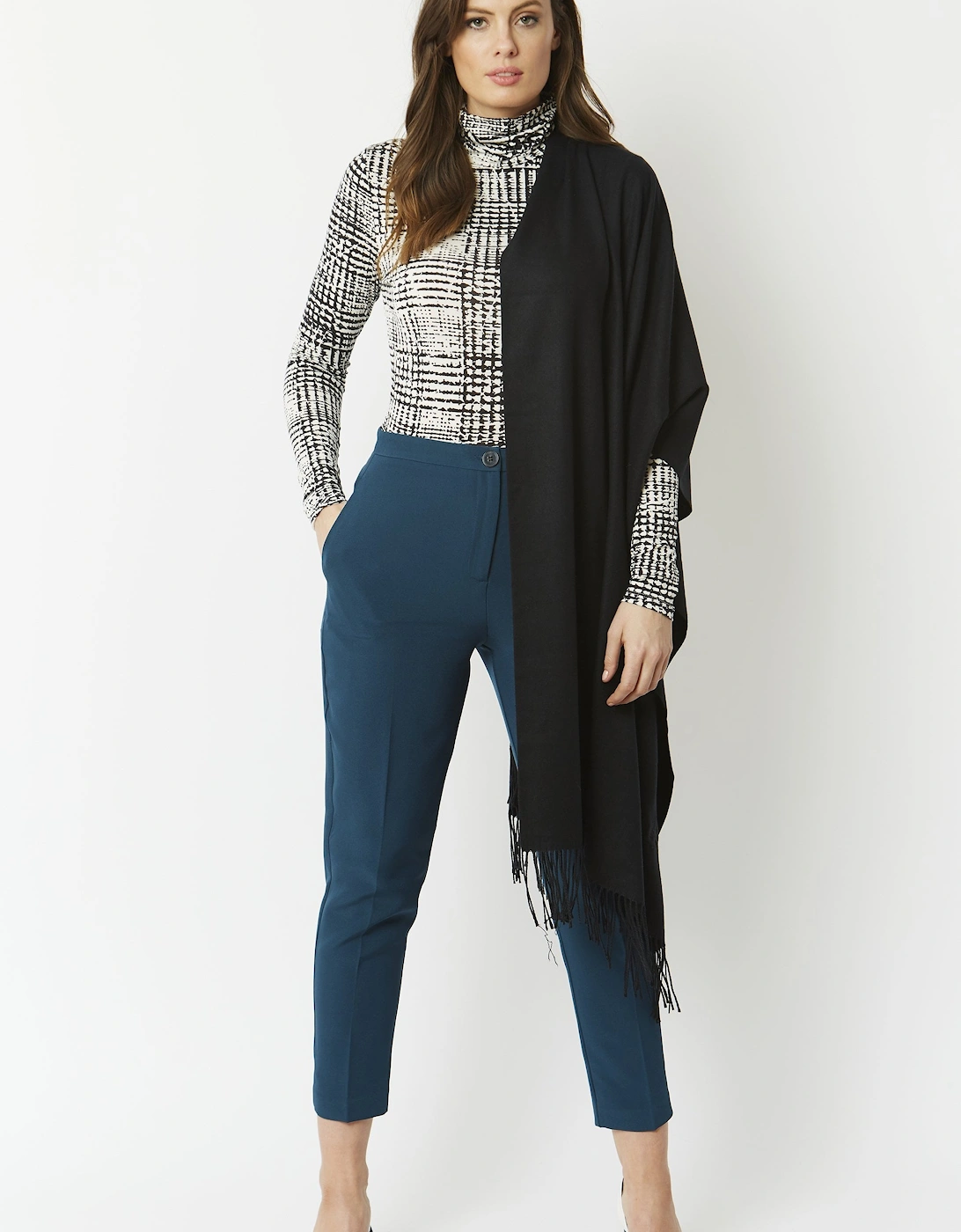 Black Cashmere Blend Scarf