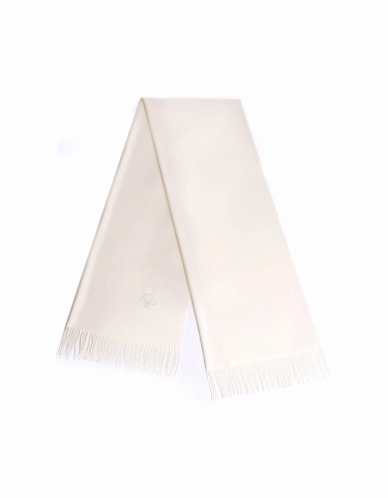 Cream Cashmere Blend Scarf