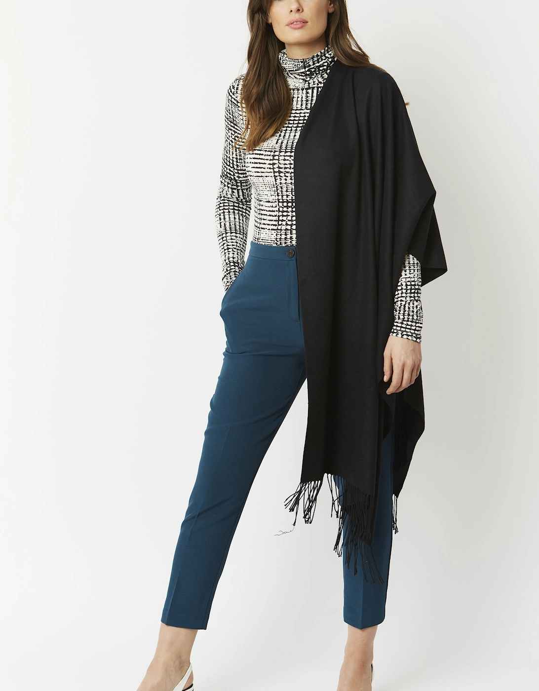 Black Cashmere Blend Scarf