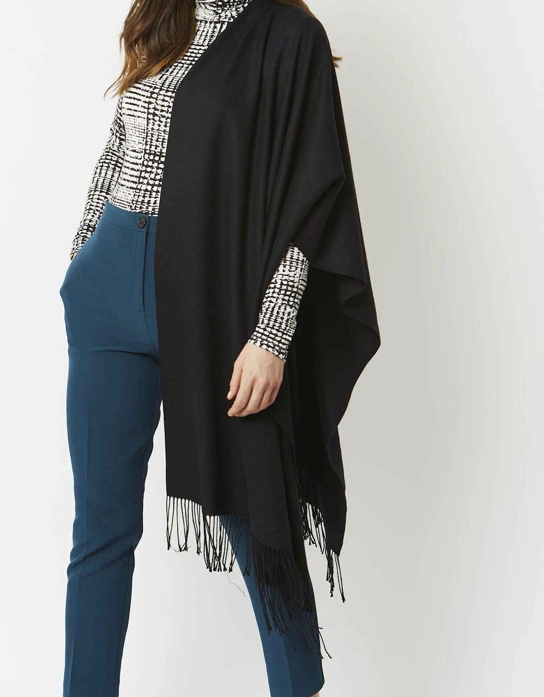Black Cashmere Blend Scarf