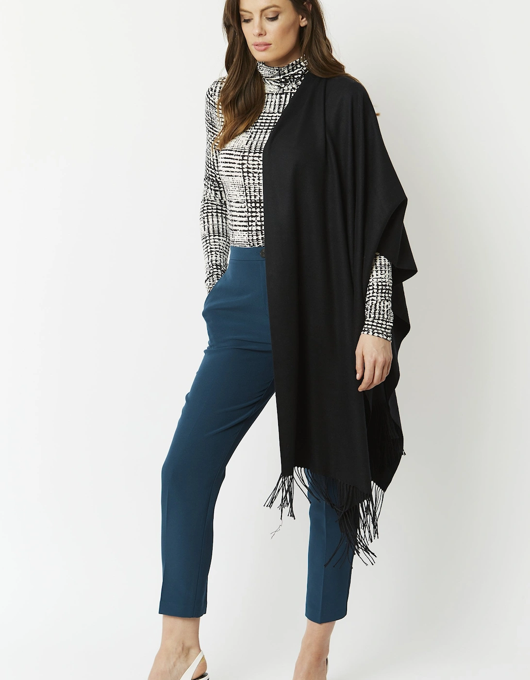 Black Cashmere Blend Scarf