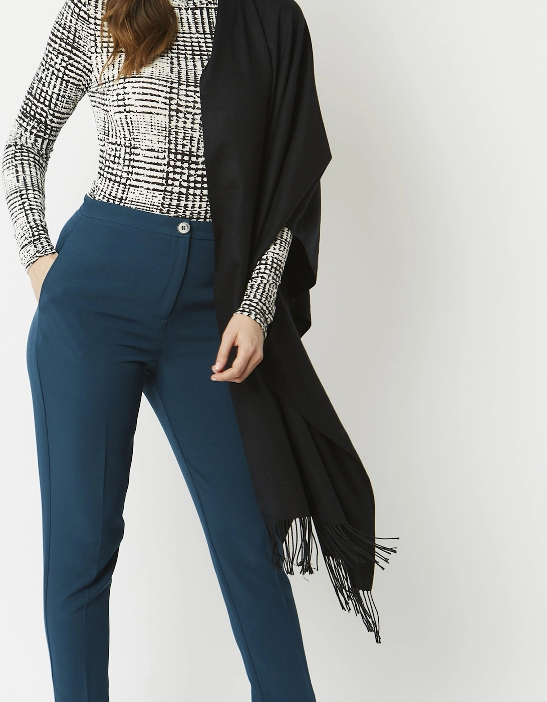 Black Cashmere Blend Scarf