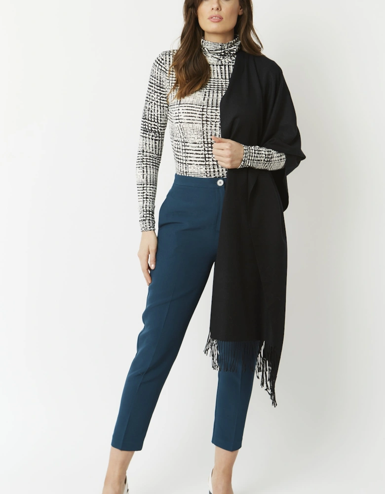 Black Cashmere Blend Scarf