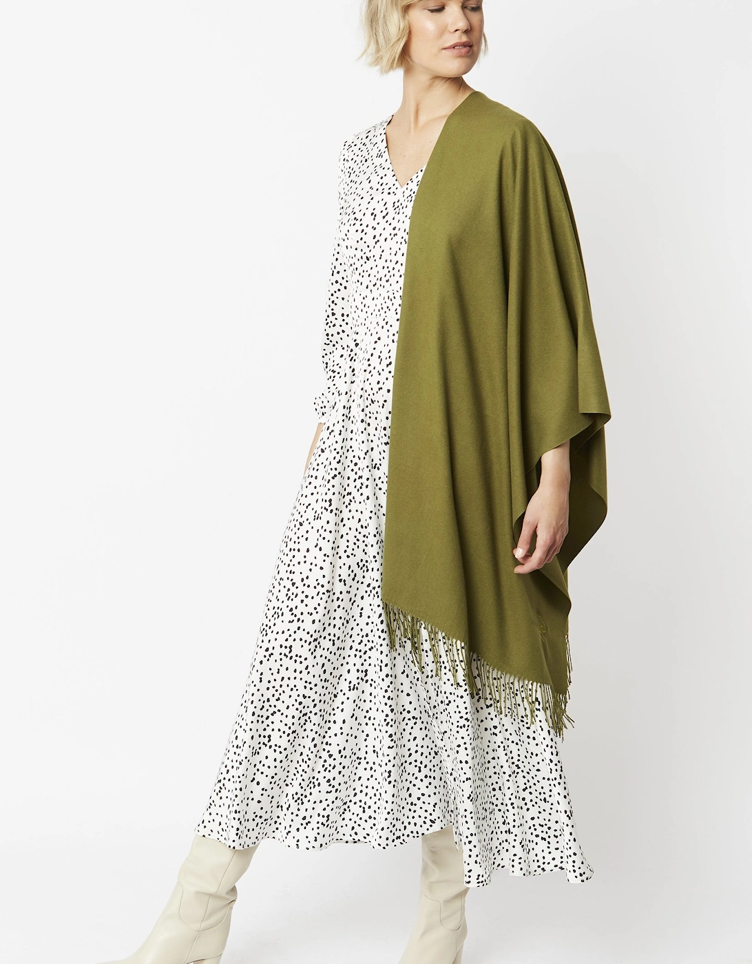 Khaki Cashmere Blend Scarf