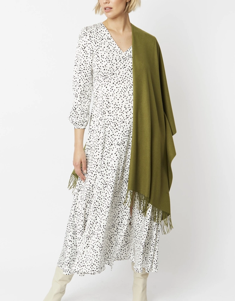 Khaki Cashmere Blend Scarf