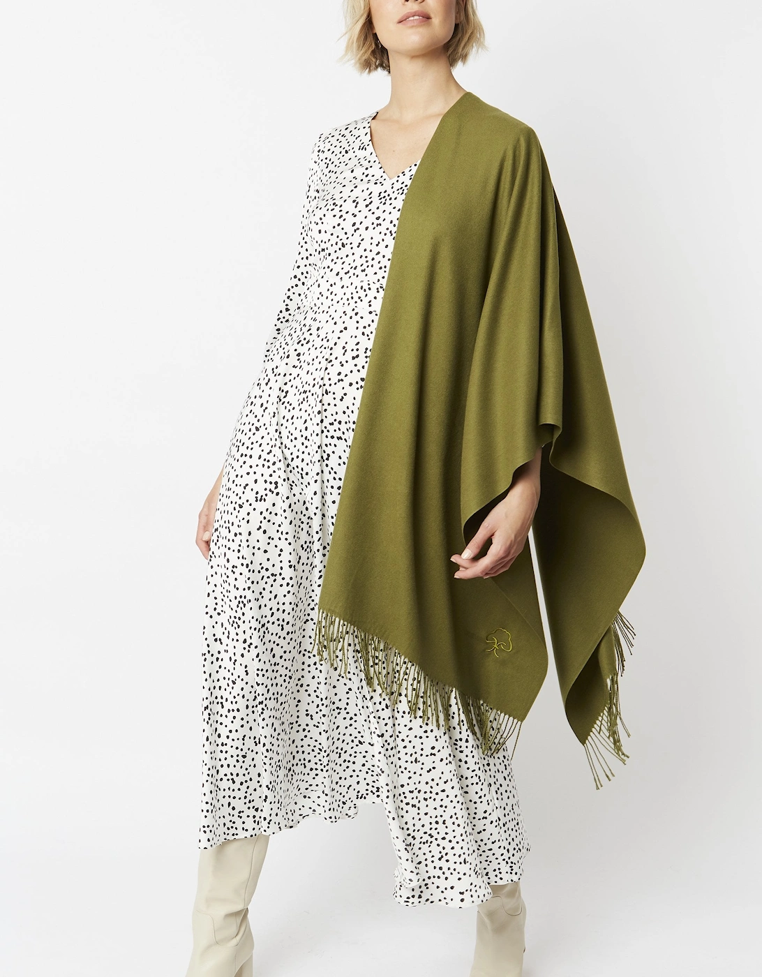 Khaki Cashmere Blend Scarf, 10 of 9