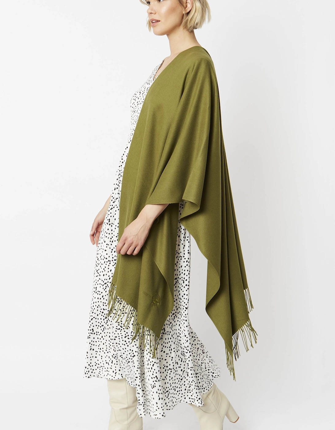 Khaki Cashmere Blend Scarf