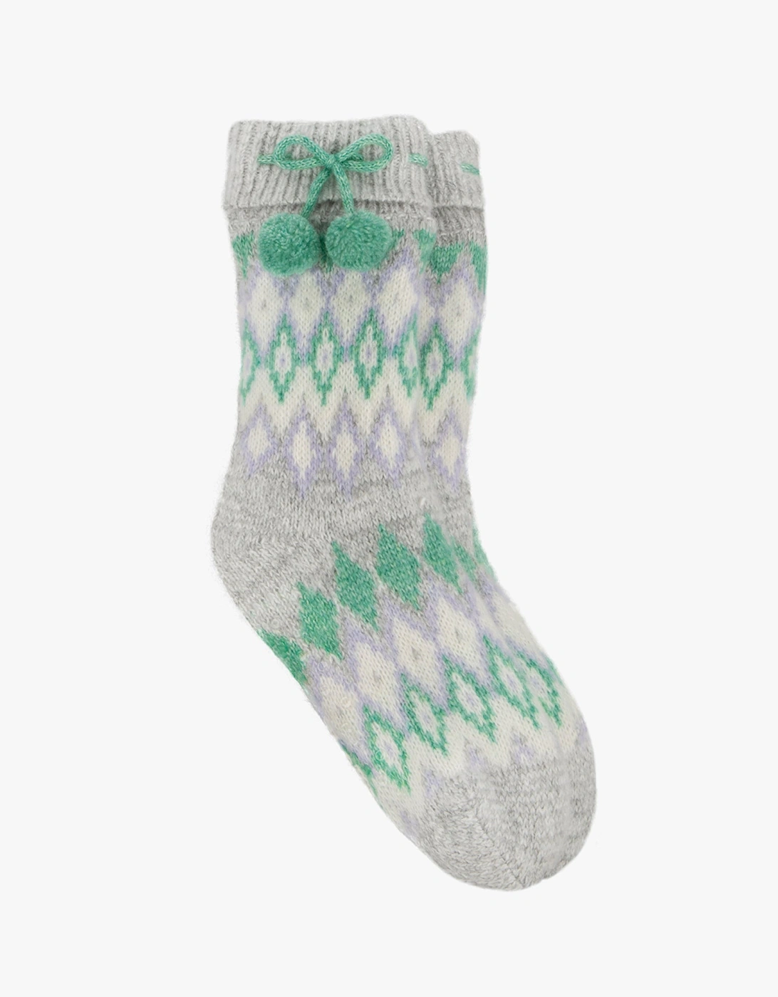 Toasties FAIR ISLE CHENILLE SLIPPER SOCKS Womens Socks Fair isle, 2 of 1