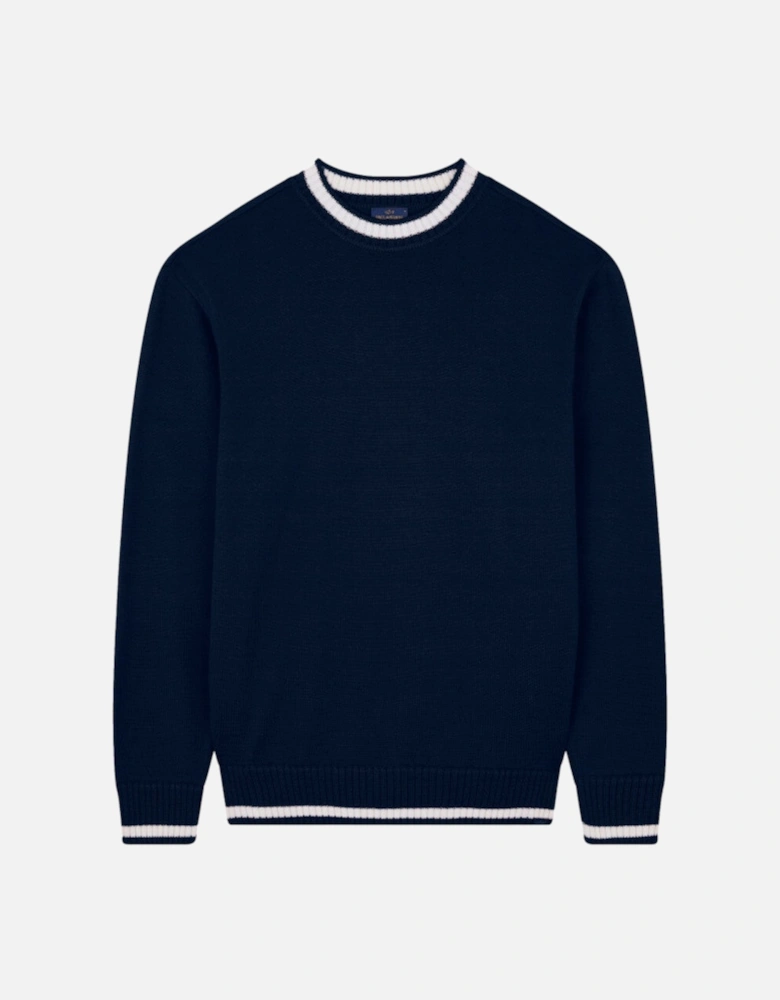Crew Neck Wool Sweater 050 Navy