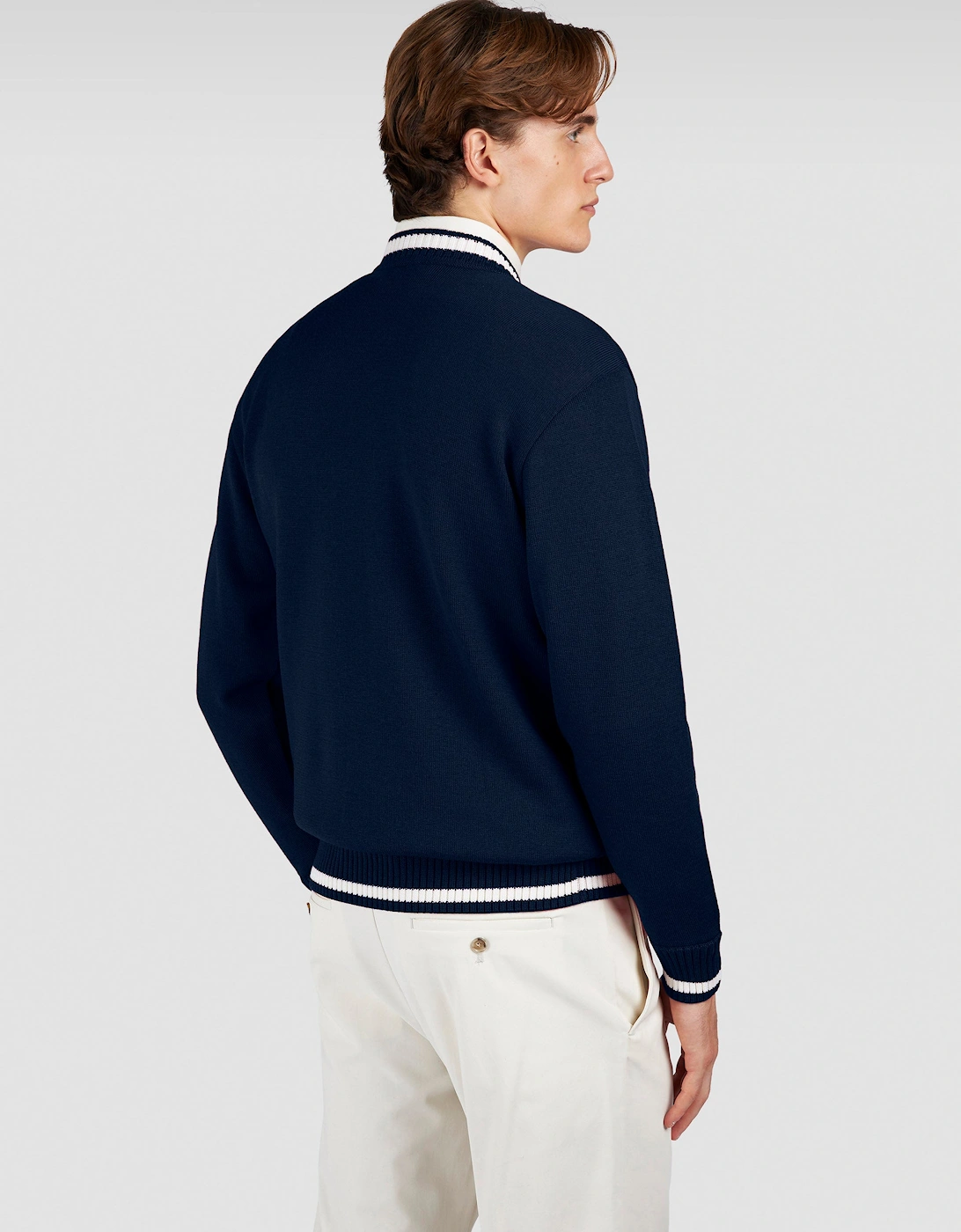 Crew Neck Wool Sweater 050 Navy