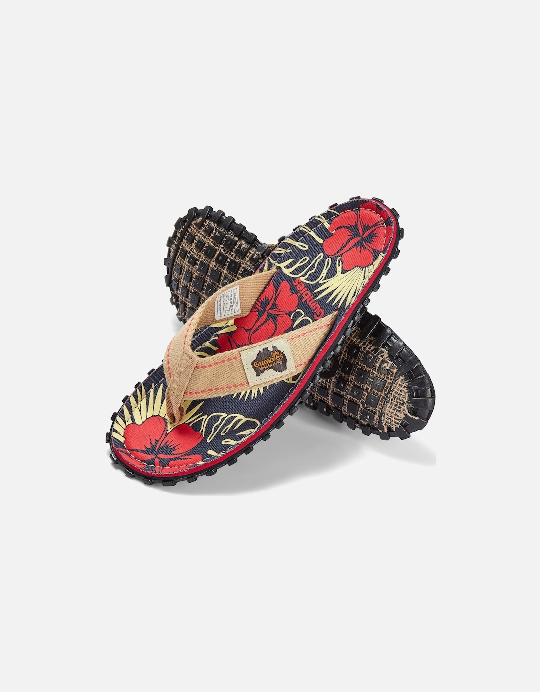 Islander Flip-Flops - Men's - Denim Hibiscus, 7 of 6