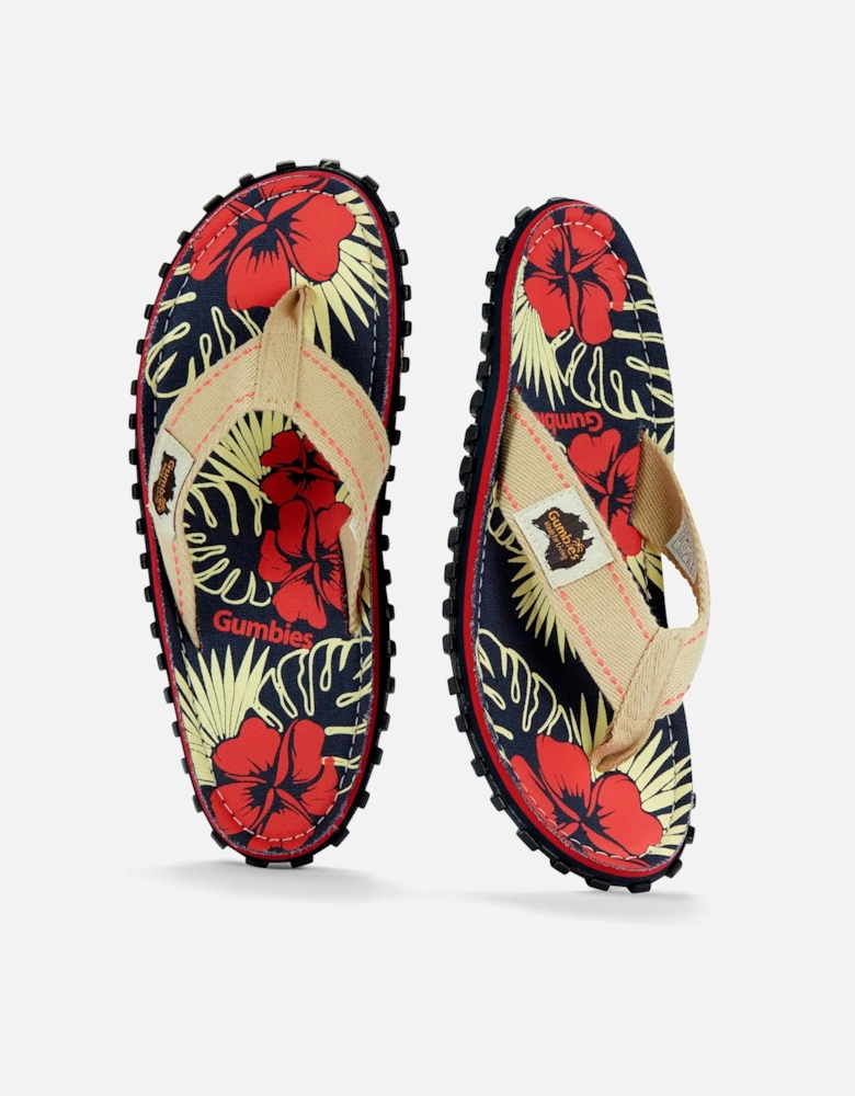 Islander Flip-Flops - Men's - Denim Hibiscus