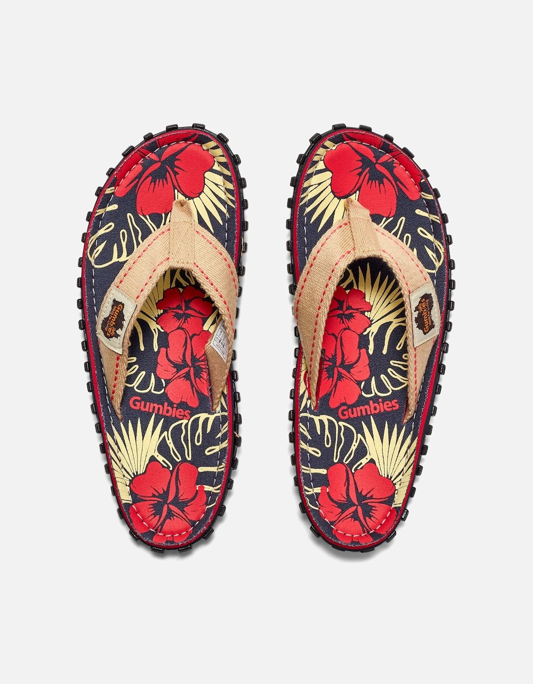 Islander Flip-Flops - Men's - Denim Hibiscus