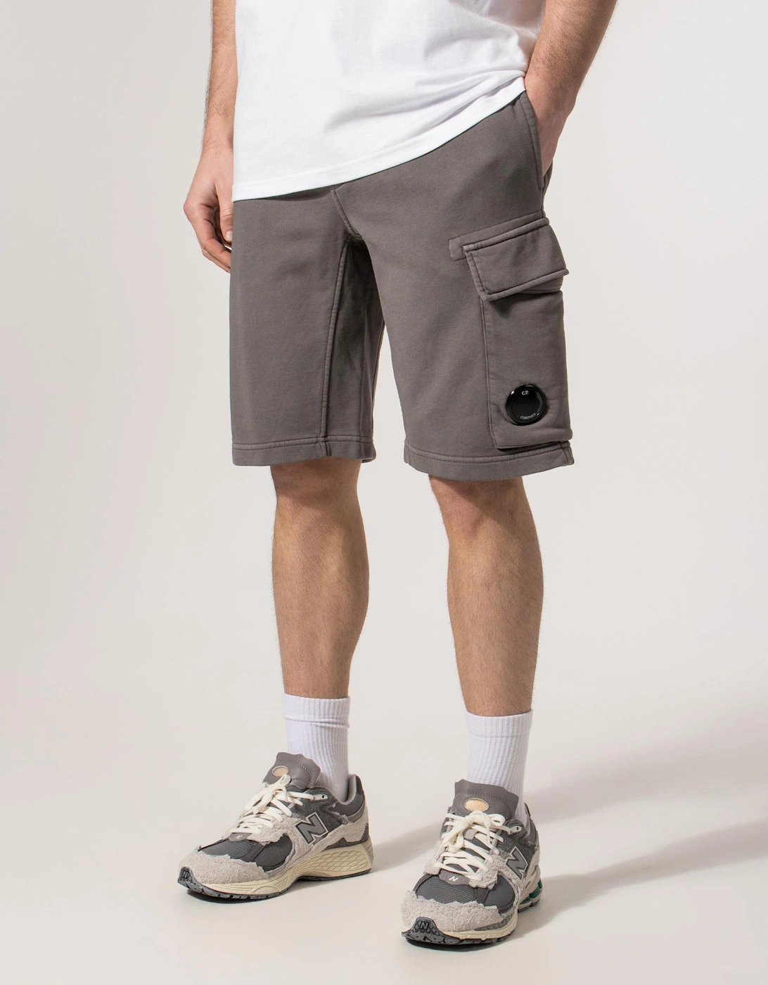 Regular Fit Diagonal Fleece Cargo Sweatshorts, 5 of 4