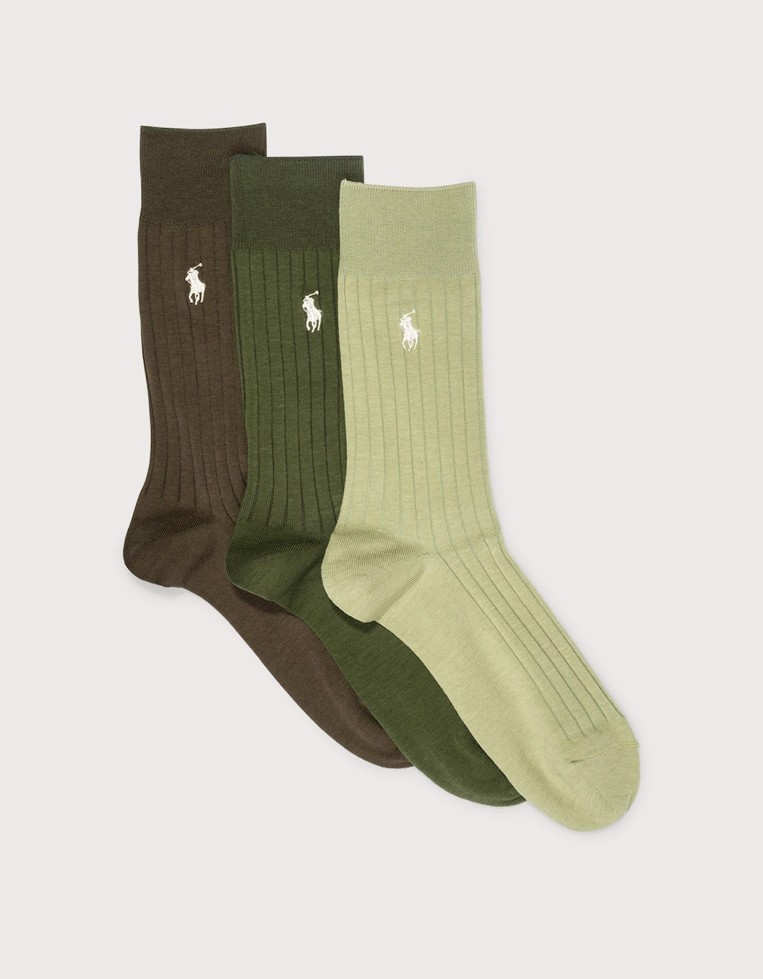 3 Pack Ribbed Cotton-blend Socks, 3 of 2