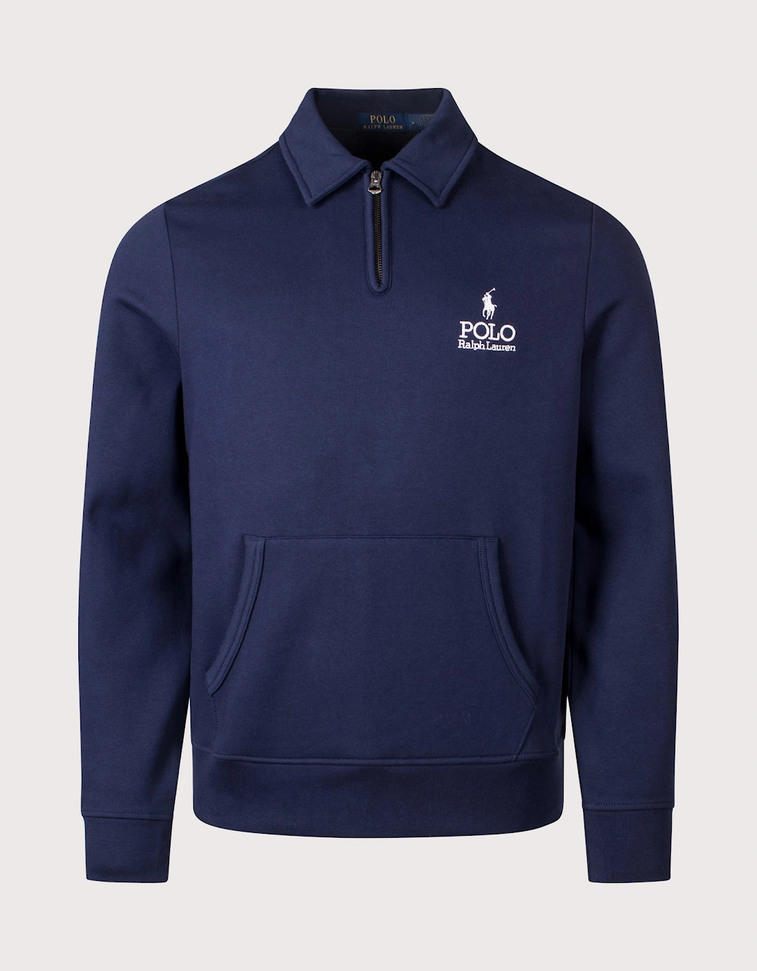 Collared Quarter Zip Logo Sweatshirt, 4 of 3