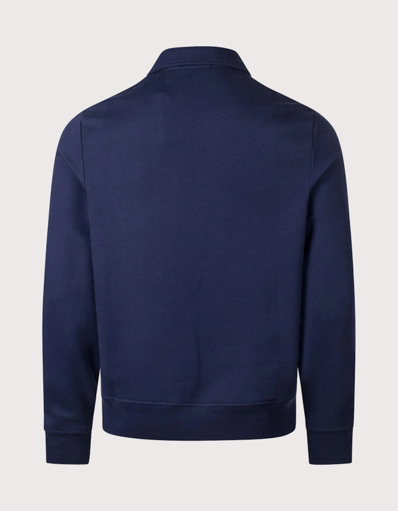 Collared Quarter Zip Logo Sweatshirt