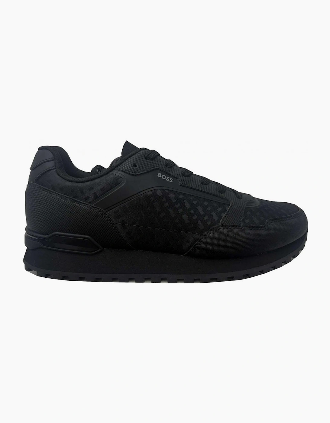 Hugo Boss Men's Black Parkour Runn Monogram Trainers - Size: 9