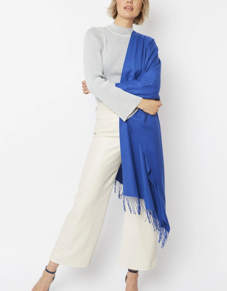 Blue Cashmere Blend Scarf