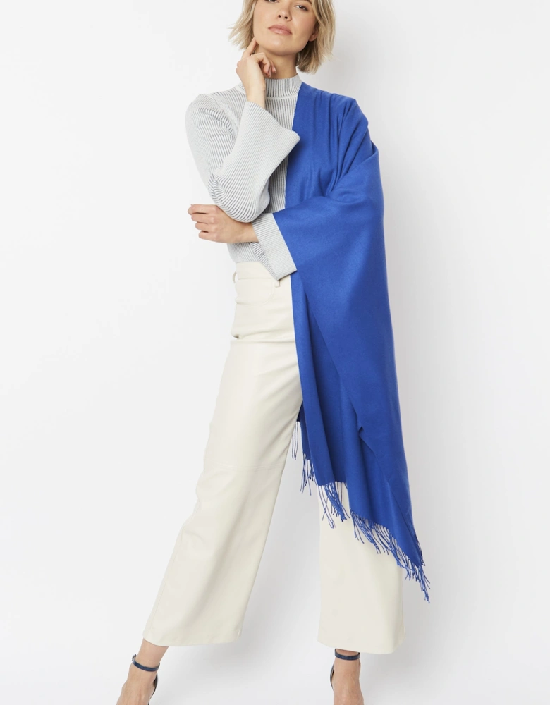 Blue Cashmere Blend Scarf