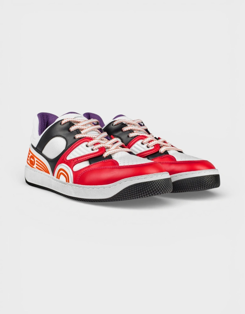 Basket Low Top Sneakers Red White
