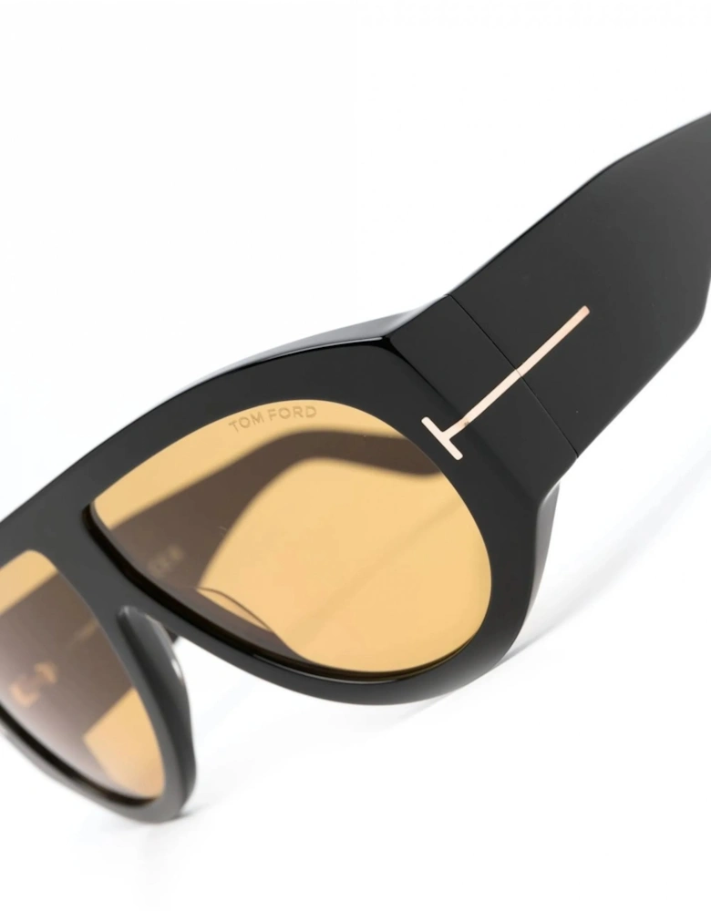 BRONSON SHINY BLACK SUNGLASSES