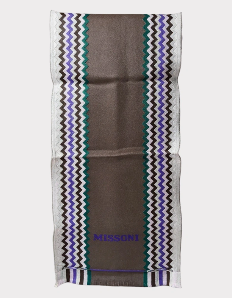ZigZag Logo Scarf Grey Purple