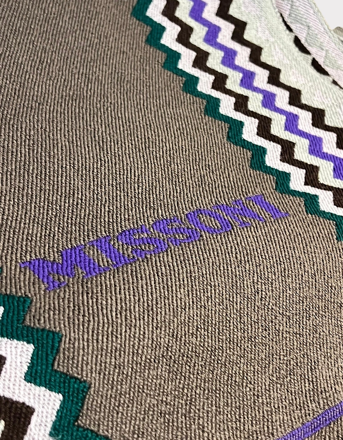 ZigZag Logo Scarf Grey Purple