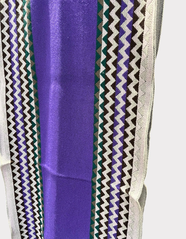 ZigZag Logo Scarf Grey Purple