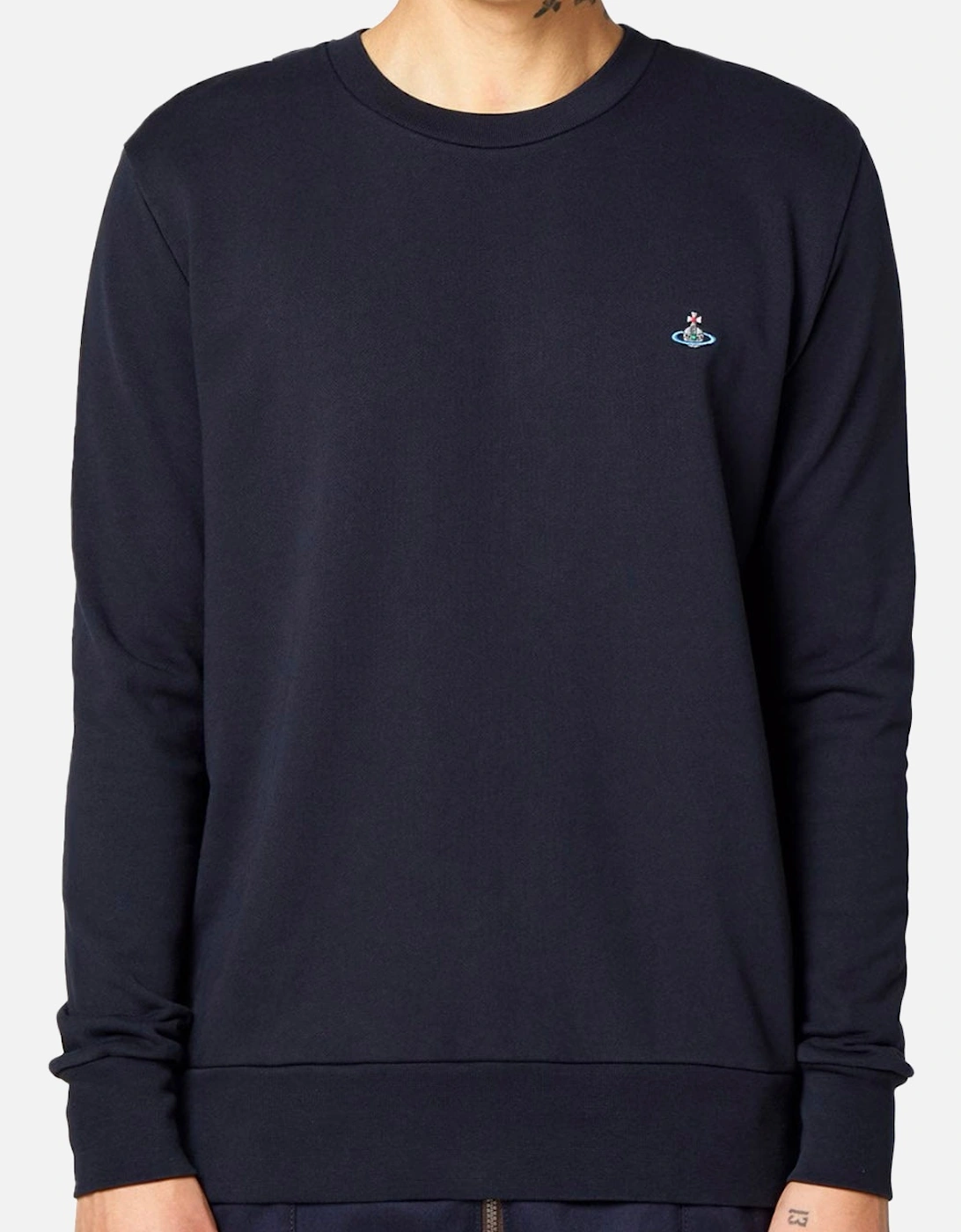 Men's Navy Raglan Silver Orb Sweatshirt