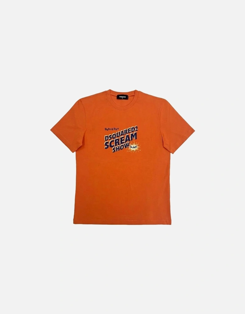 Scream Show T-Shirt in Orange