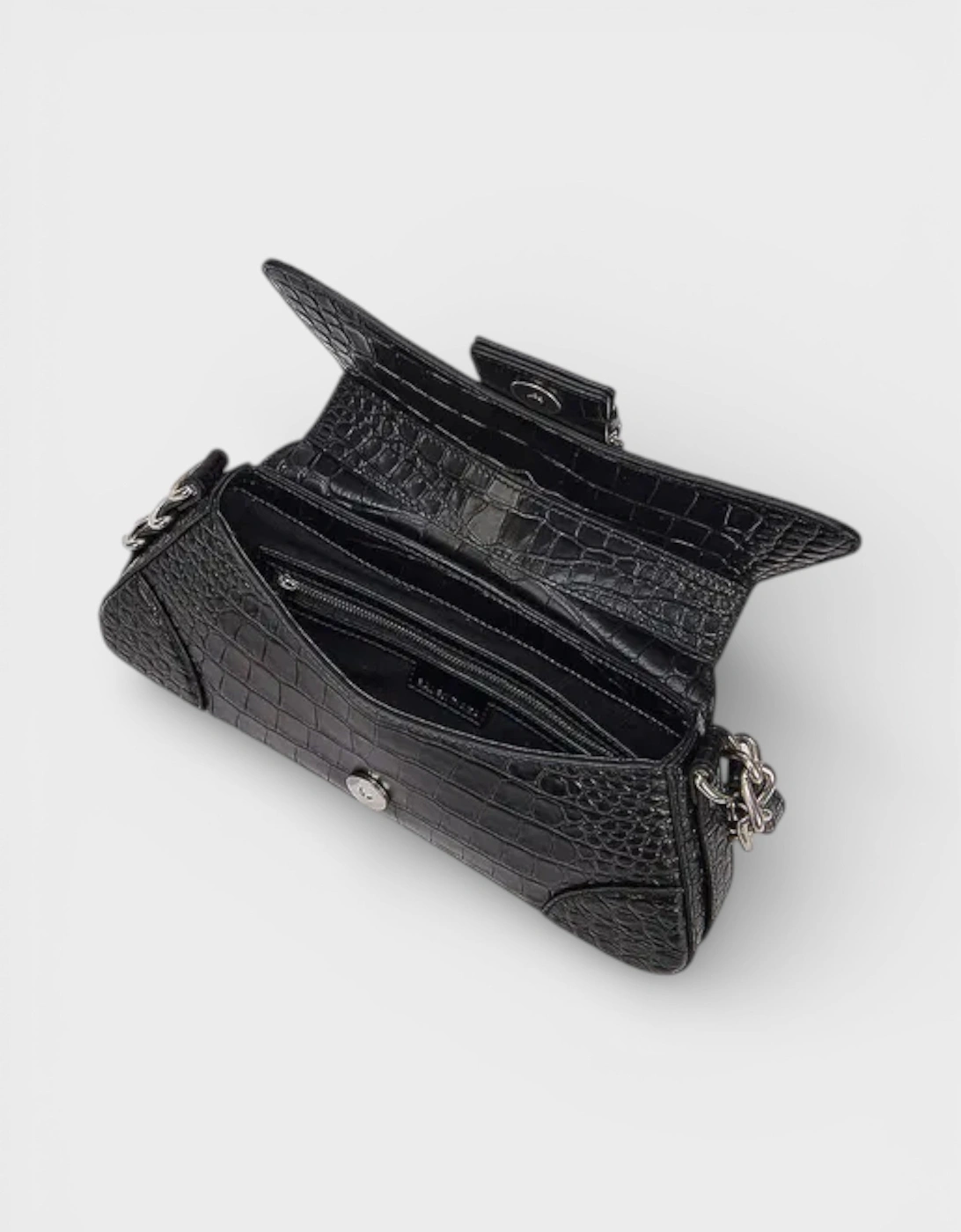 Lindsay Leather Shoulder Bag Black