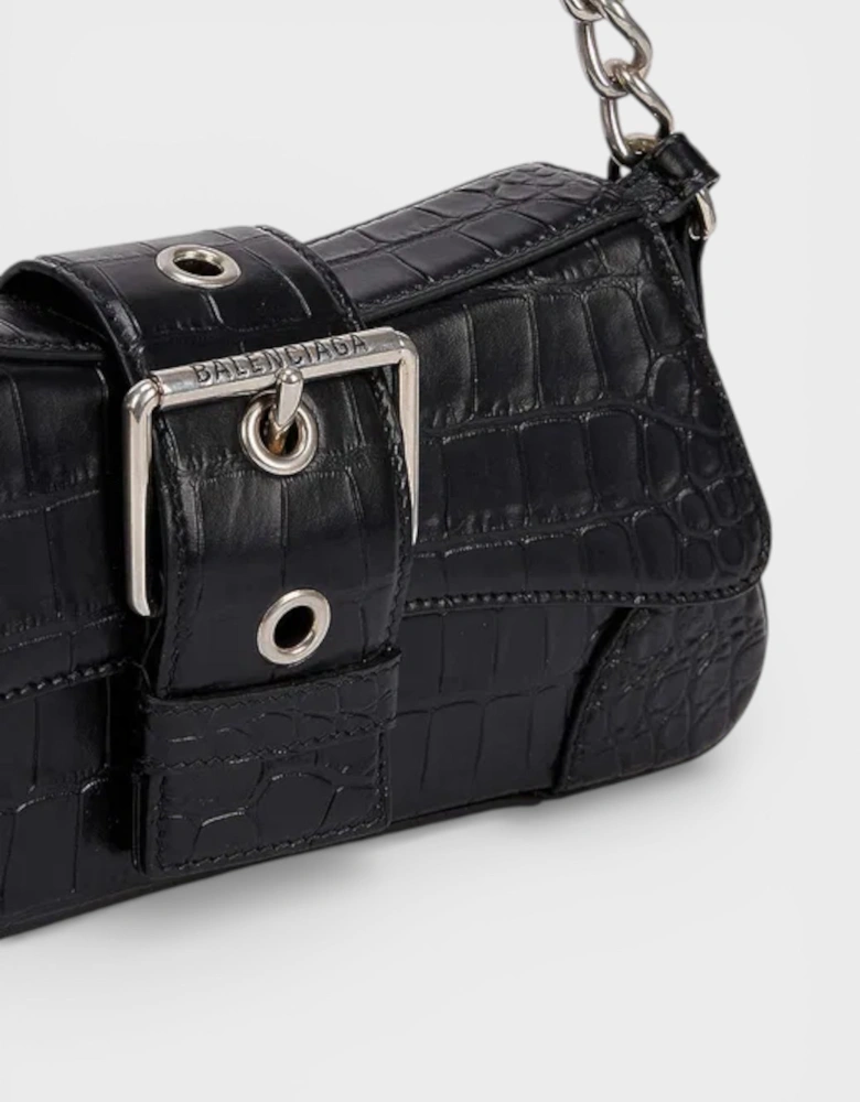 Lindsay Leather Shoulder Bag Black