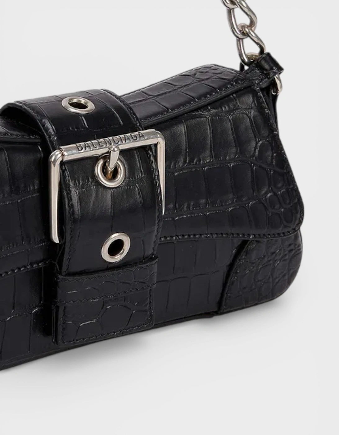 Lindsay Leather Shoulder Bag Black