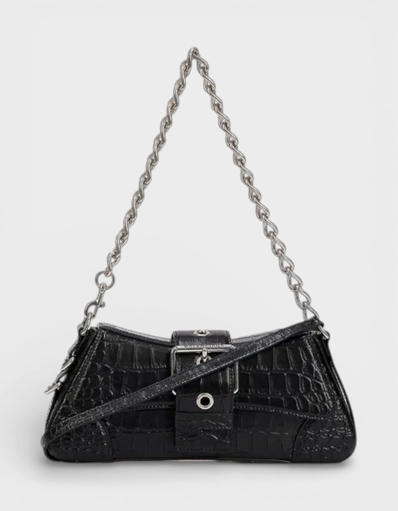 Lindsay Leather Shoulder Bag Black