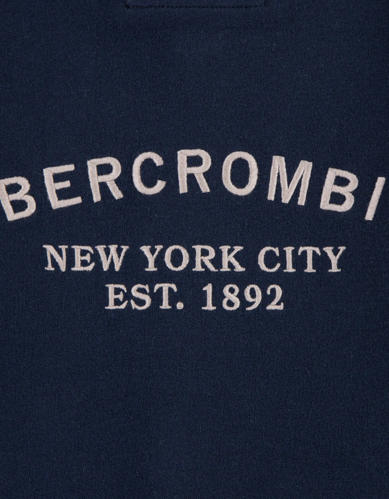 Boys Fleece Hooded Bomber in Blue