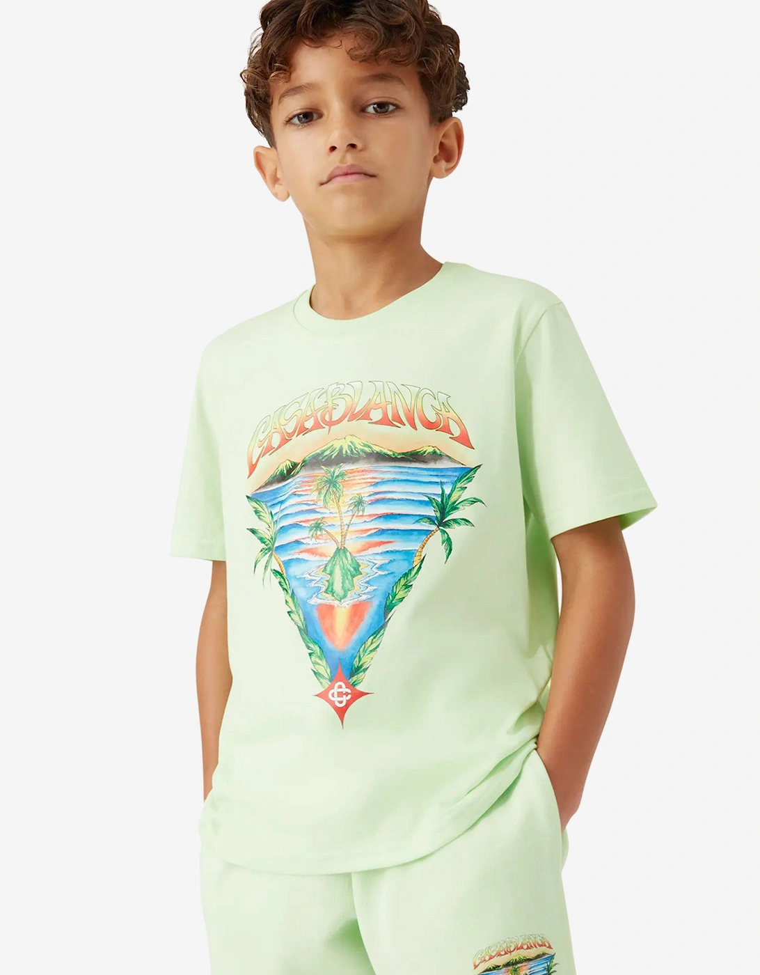 Kids Innocence Triangle T-Shirt in Green