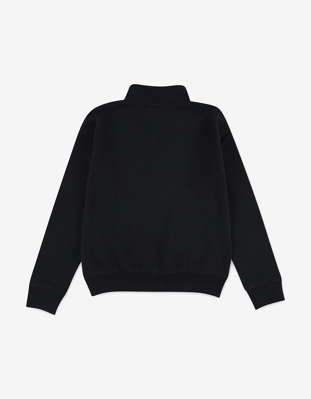 Boys Essential 1/4 Zip Mock Neck Sweatshirt in Black