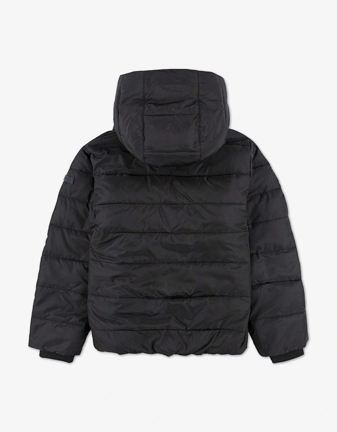 Boys Midweight Puffer Jacket on Black