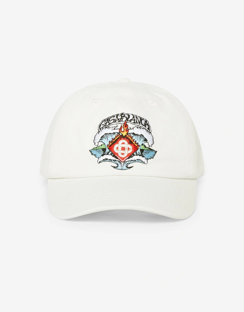 Kids Waves Cap in White
