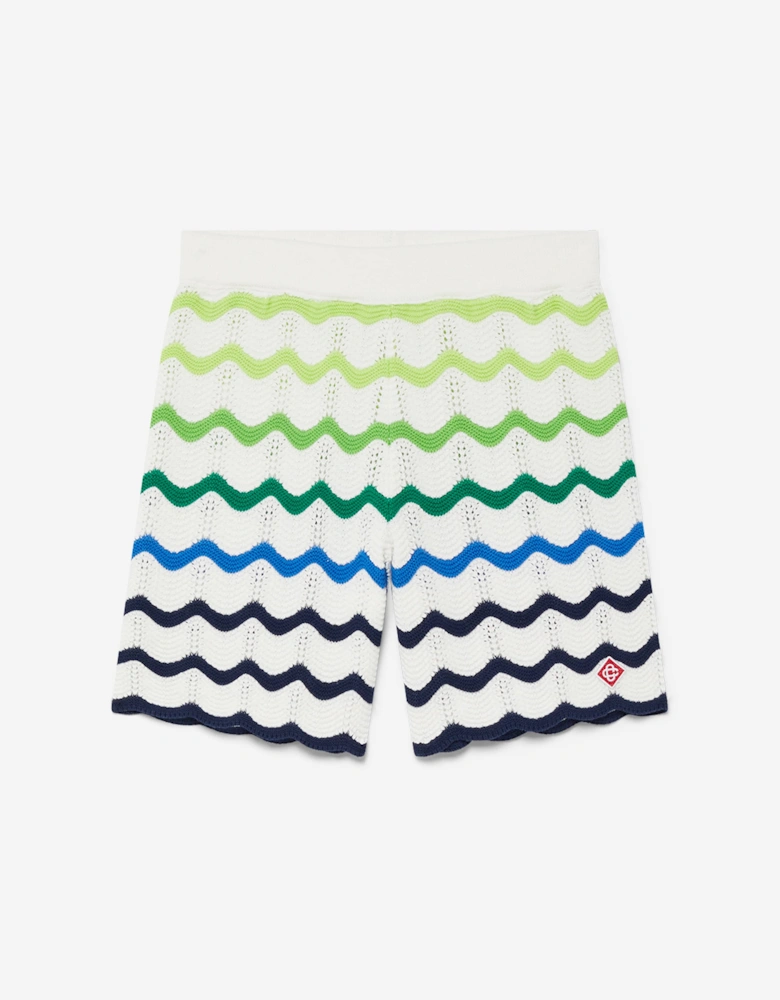 Boys Wave Knit Shorts in Multicolour