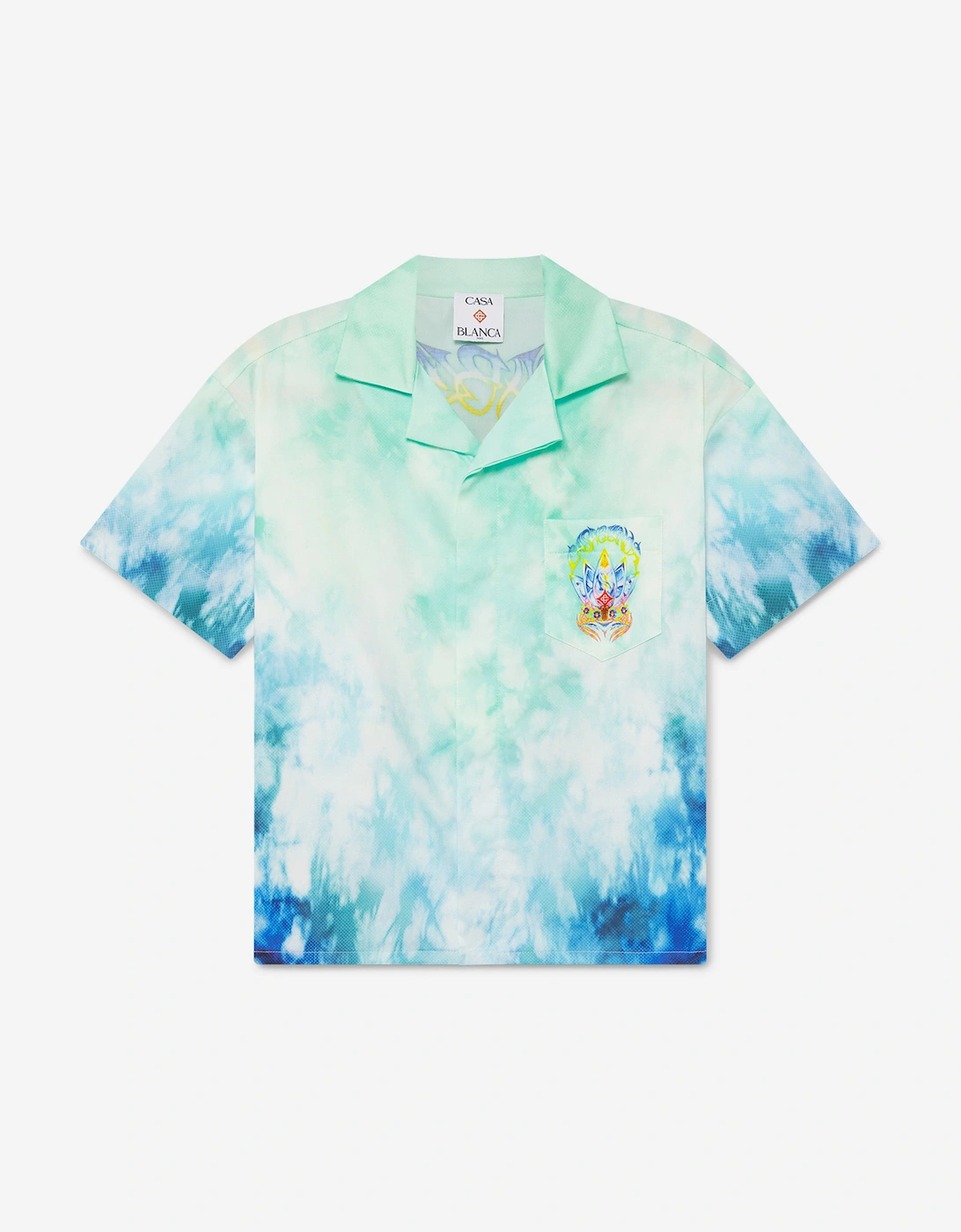 Casablanca Boy's Casablanca Boys Surf Lotus Cotton Shirt in Blue