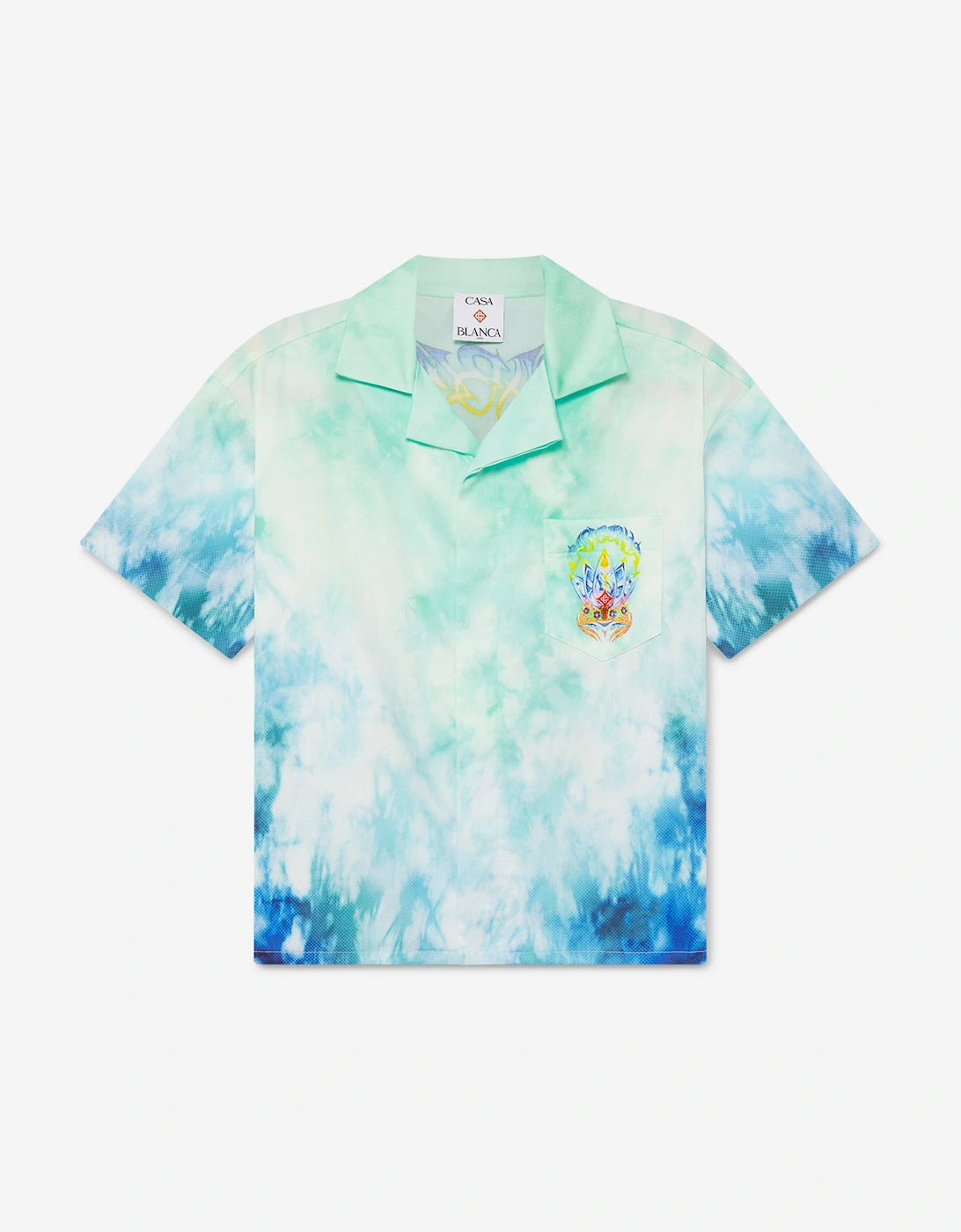 Boys Surf Lotus Cotton Shirt in Blue, 5 of 4