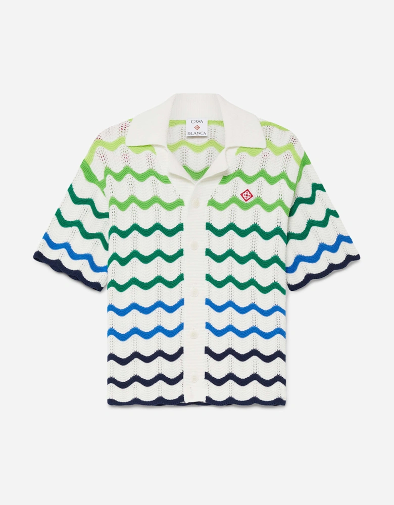 Boys Wave Knit Shirt in Multicolour